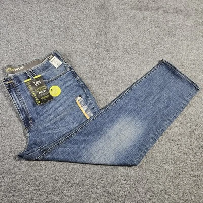 Novo com etiquetas Lee Extreme Motion MVP jeans masculino grande e alto 46x34 elástico reto relaxado - Imagem 1 de 4