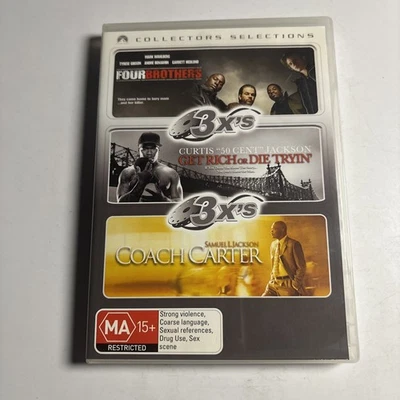 Four Brothers / Get Rich or Die Tryin' / Coach Carter (DVD, 2005) Region 4 - Image 1 of 4