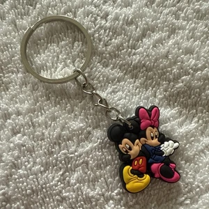Llavero con anillo Mickey Minnie Mouse (Disney) llaves de silicona y acero inoxidable - Imagen 1 de 4