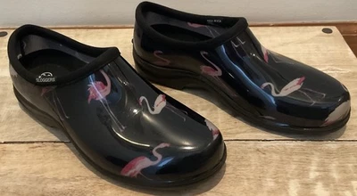 Woman’s Sloggers Flamingo Garden Clogs Size 8 - Image 1 of 4