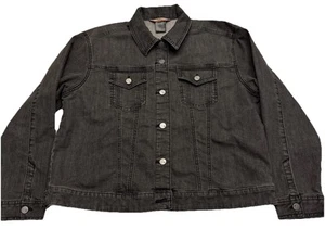 5.11 Tactical Women's Denim Jean Jacket Washed Black Size XL Button Front - Picture 1 of 12