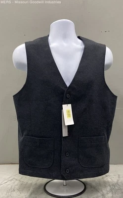 Perry Ellis Men Smoky Grey Vest - Size Medium - Image 1 of 4