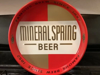Mineral Springs Beer Tray *Mint* Wisconsin Brewing Co Wi Rare Vintage 13” - Image 1 of 4