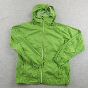 Chaqueta Columbia para mujer grande verde empaquetable con capucha cremallera completa Swithback II exterior - Imagen 1 de 14