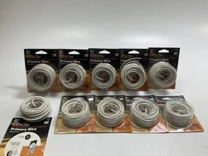 (10) Rolls - Deka 00480 14 Gauge Primary Wire, 20 Feet, White - Picture 1 of 4