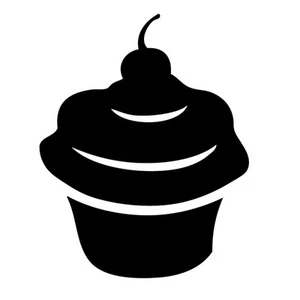 Cupcake Vinyl Decal Sticker - Funny, Sweet, Dessert, Baking - Pick Size & Color - Picture 1 of 2