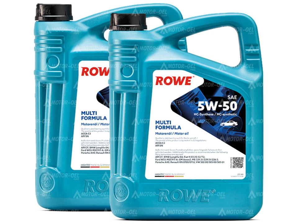 10 Liter (2x5L) ROWE HIGHTEC MULTI FORMULA SAE 5W-50 VW 505 00/505 01 BMW LL-04 - Bild 1 von 1