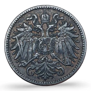 1897 Austrian Empire 2 Heller - Combined Ship - Picture 1 of 2