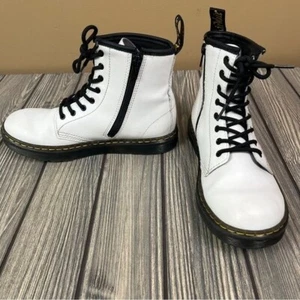 Doc Martens White Leather Boots Women’s 5 - Picture 1 of 13