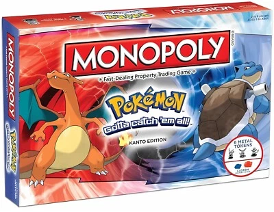 Pokemon Monopoly Board Game Kanto Edition, 2-6 Player -Free & Fast Shipping - Image 1 of 4