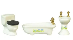 Maison de Poupées 1:24 Balance 1.3cm Blanc Porcelaine Ensemble Meubles Salle - Photo 1/8