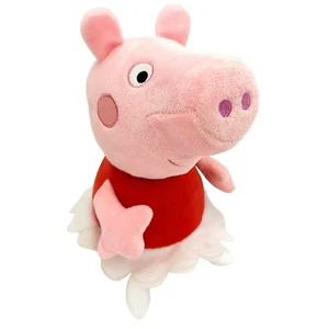 Fiesta Peppa Pig Ballerina Plush stuffed Animal Toy Red White Tutu 13.5" - Picture 1 of 5