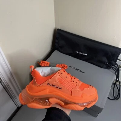 Balenciaga Triple S Fondo Transparente Naranja Neón | ¡NUEVO! - Talla 36 EU Foto 1 de 4