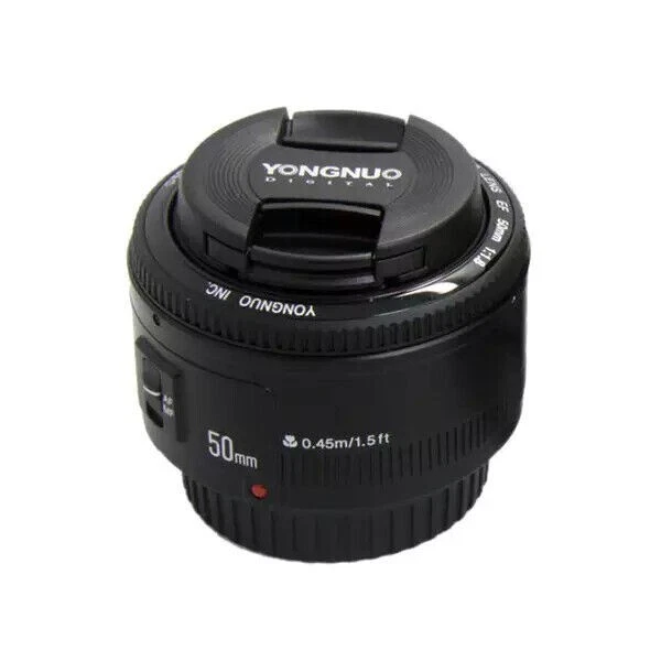 50mm F1.8 Lens for Canon DSLR Camera 5D Mark III 700D 1100D D3300 T3i T5 T6i T7i - Image 1 of 1