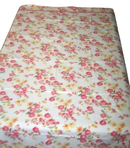 VTG Liz Claiborne Twin Yellow & Pink Floral Sheets Flat & Fitted Cottagecore - Picture 1 of 7