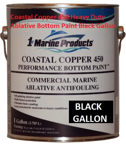 Pintura inferior antiincrustante ablativa multiestacional Coastal Copper 450 galón negro Foto 1 de 1