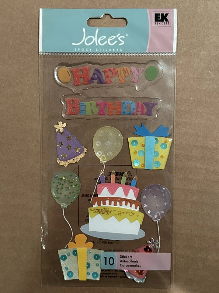 Raro Jolee’s Feliz Cumpleaños Banner Pastel Fiesta Álbum de Recortes Pegatinas  Foto 1 de 1