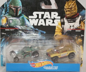 Mattel Hot Wheels Character Cars Star Wars Boba Fett & Bossk Double Pack Disney - Picture 1 of 3