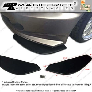 For 13-14 Ford Focus ST Only Rear Bumper Aprons Side Flat Canards Lip Urethane - Picture 1 of 7