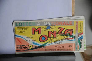 BIGLIETTO - LOTTERIA NAZIONALE DI MONZA - ESTRAZIONE 27/6/1993 CON TAGLIANDO - Imagen 1 de 1