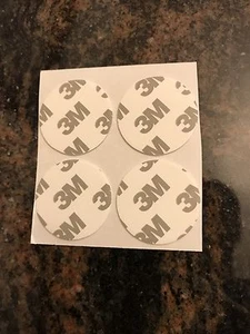 4 Replacement Sticky Pads 1 1/4” Double Sided Tape 3M - Picture 1 of 1