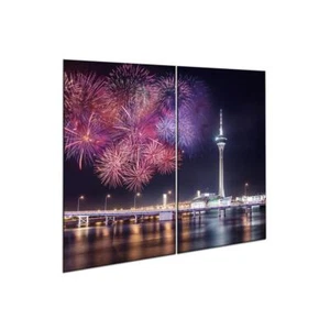Herdabdeckplatten 2x30x52 cm Ceranfeld Abdeckung Glas Spritzschutz Landschaft - Bild 1 von 7
