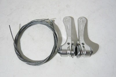 Simplex 1977 Super LJ  retro friction downtube braze-on shift levers & cable set - Image 1 of 4