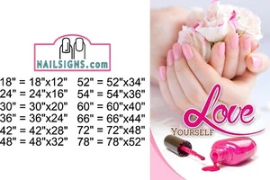 Salon 02 Photo-Realistic Paper Poster Matte Non-Laminate Gel Nail Love Vertical - Picture 1 of 12