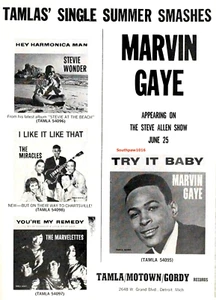 1964 Tamla/Motown 'Marvin, Stevie, Miracles, Ronnettes' Summer Release Ad Print - Picture 1 of 1