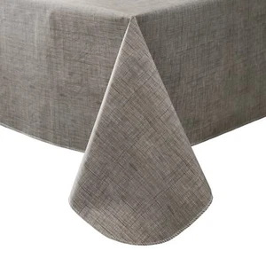 Vinyl Tablecloth with Flannel Backing Rectangle Waterproof Oil-Proof Plastic ... - Picture 1 of 7