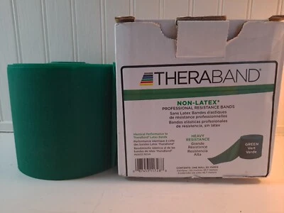 GREEN Latex-free Theraband by the foot FOOT Physical Therapy Exercise Band Rehab