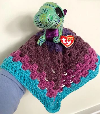 LOVEY Dinosaurio de Ceniza Hecho a Mano Extraíble Seguridad Blankie Niño Peluche Juguete Muñeca Foto 1 de 2