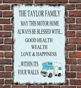 Personalised Caravan Camping Camper Metal Sign Motorhome Campervan Gift Present - Picture 1 of 3