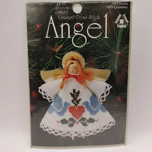 Vtg Needle Inc Counted Cross Stitch Angel Ornament Kit #1459 Doves NOS - Picture 1 of 12