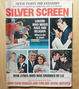 May 1967 Silver Screen magazine Jackie Kennedy Elvis Presley Mixed Race Couples - Picture 1 of 14