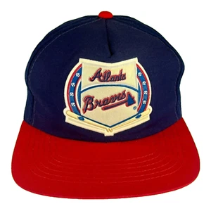 Vintage Drew Pearson Atlanta Braves Hat Felt Patch Logo Snapback MLB Baseball - Picture 1 of 10