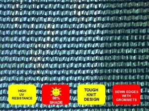 Shade Cloth 88% GREEN Sun Block and Heat Reflector **FREE SHIP - Picture 1 of 9