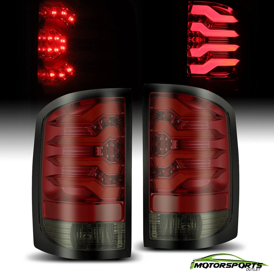 Fit 14-18 GMC Sierra 1500/2500HD/3500HD PRO-Series LED Tail Lights Red Smoke - Image 1 of 4