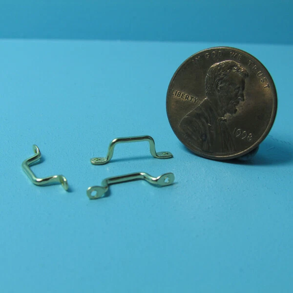 Dollhouse Miniature Gold Tone Metal Window Handles Set of 3 CLA05546 - Image 1 of 1