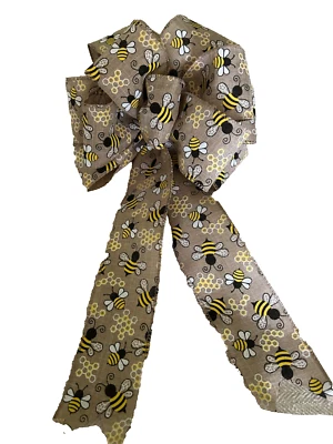 Burlap Bow,| Handmade, , Multiple Use, Easter, Colorful  Spring,Basket Bows - Image 1 of 4