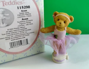 Miniature Cherished Teddies FEBRUARY Birthstone Ballerina Teddie Twirls Figurine - Picture 1 of 5