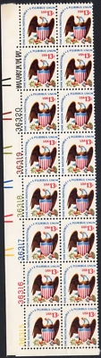 Scott #1596 - Eagle & Shield - Plate Block Of 16 Stamps - MNH - Image 1 of 2