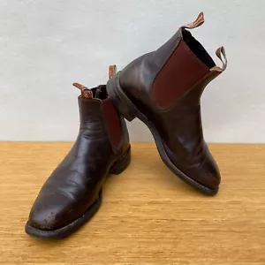 Mens RM Williams Comfort Craftsman Leather Pull On Chelsea Ankle Boots Size 6 G - Picture 1 of 13