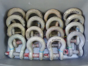 Lote de 4 Crosby 1-1/4 pulg. Grilletes de anclaje de pasador de tornillo 12 toneladas 1018570 G-209 - Imagen 1 de 6