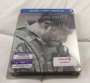 AMERICAN SNIPER STEELBOOK-Target Excl-Blu ray, DVD & Digital HD-BRADLEY COOPER - Picture 1 of 2
