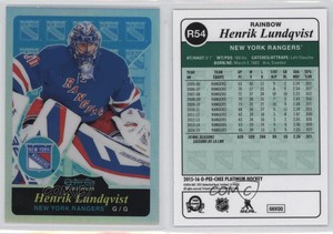 2015-16 O-Pee-Chee Platinum Retro Rainbow Henrik Lundqvist #R54 HOF