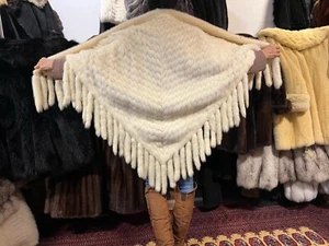 Nerzcape Nerz Bolero Stola Pelz Braut Umhang Pelzcape Real Fur Mink Cape white - Picture 1 of 18