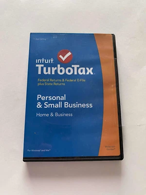Turbotax 2014 Home And Business Personal Small  Federal And State  NO E-FILE NEW - Image 1 of 4