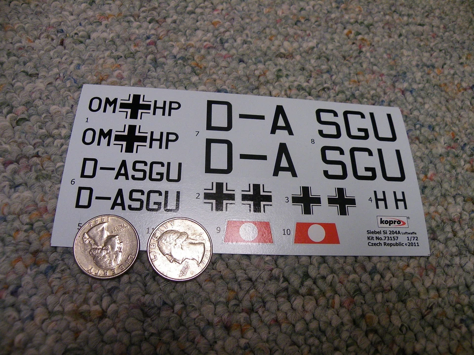 Kopro decals 1/72 Siebel Si 204A  Luftwaffe   N17 - Image 1 of 1