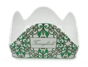 Portatovaglioli da Tavola in Ceramica Decoro Agadir Verde - Foto 1 di 1